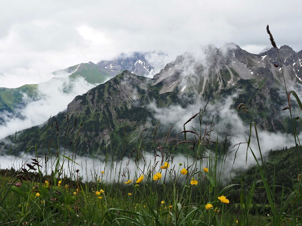 Die Wolken stiegen auf am Fellhorn