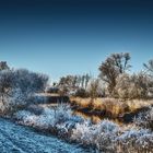 Die Wümme bei Frost und Niedrigwasser