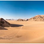 Die Wüste von Wadi Rum, Jordanien