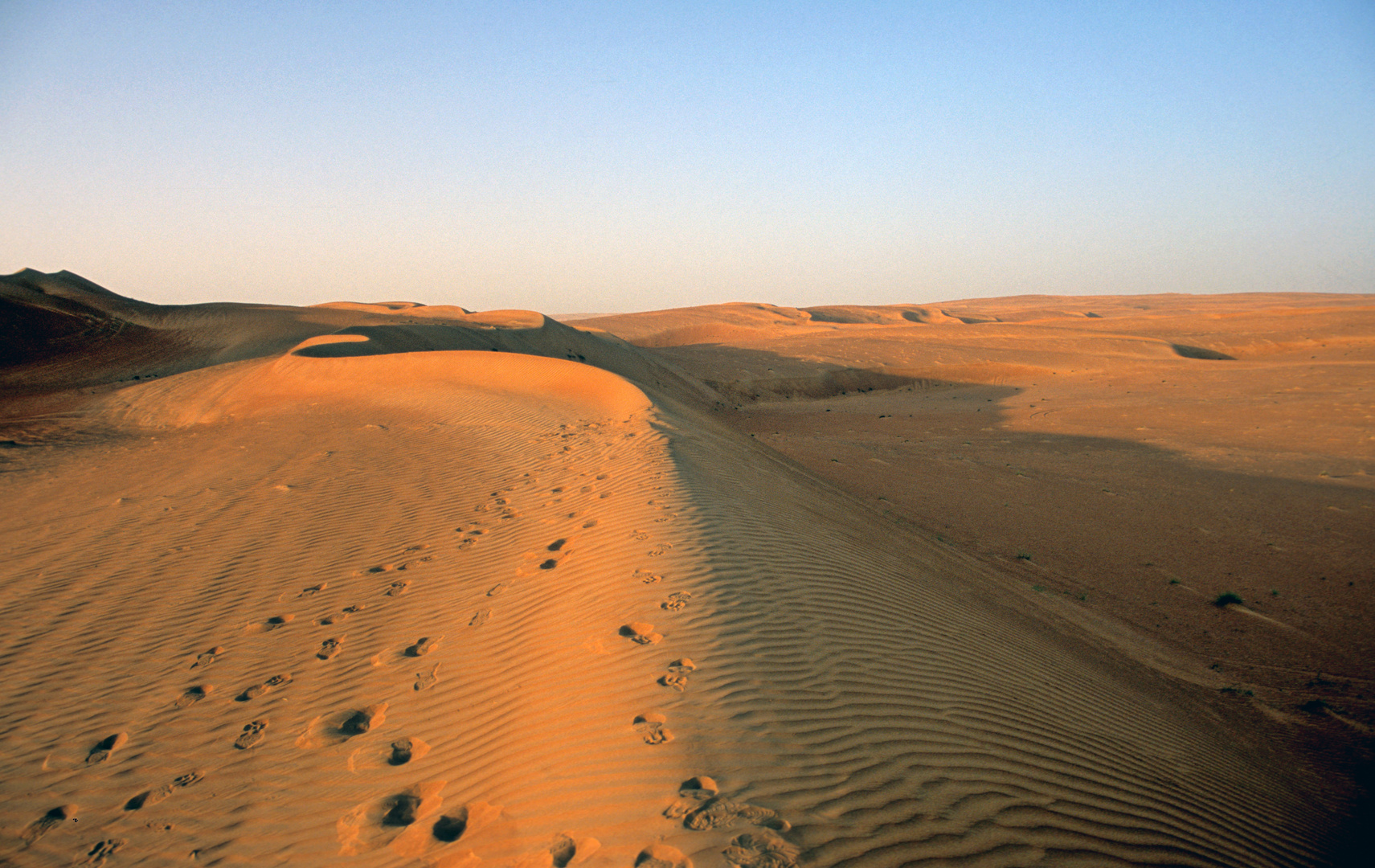 Die Wüste Wahiba am frühen Morgen