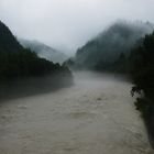 Die Ybbs im Junihochwasser 2009