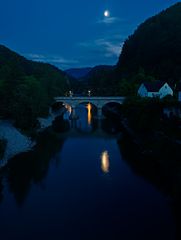 Die Ybbs in Waidhofen, Niederöstrreich ~ blaue Stunde