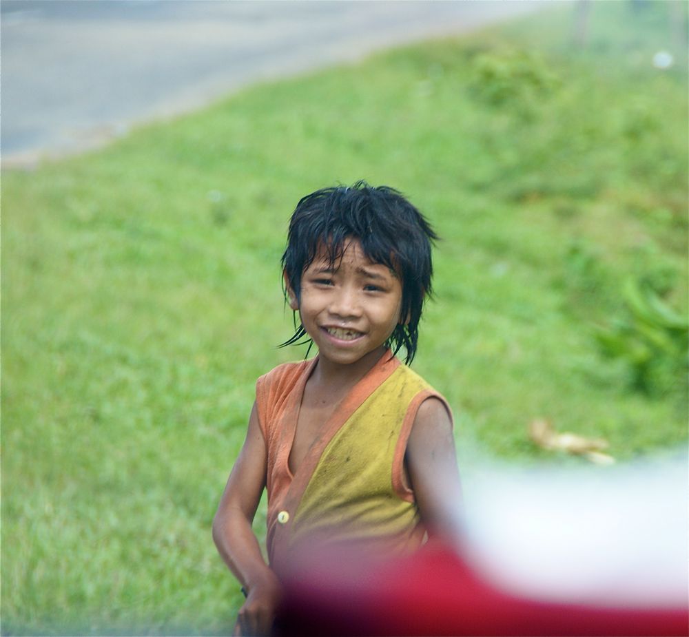 die zahnlücke (aus dem auto fotografiert), laos 2010