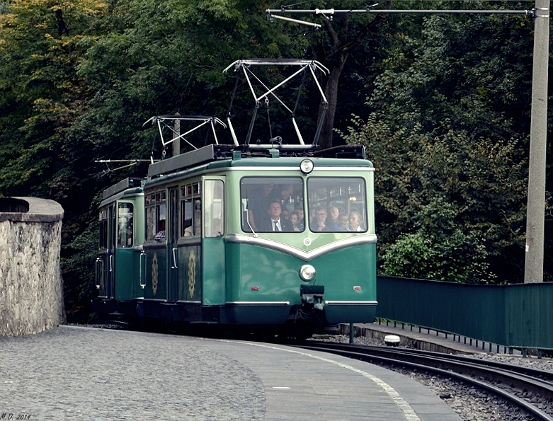 Die Zahnradbahn vom Drachenfels...