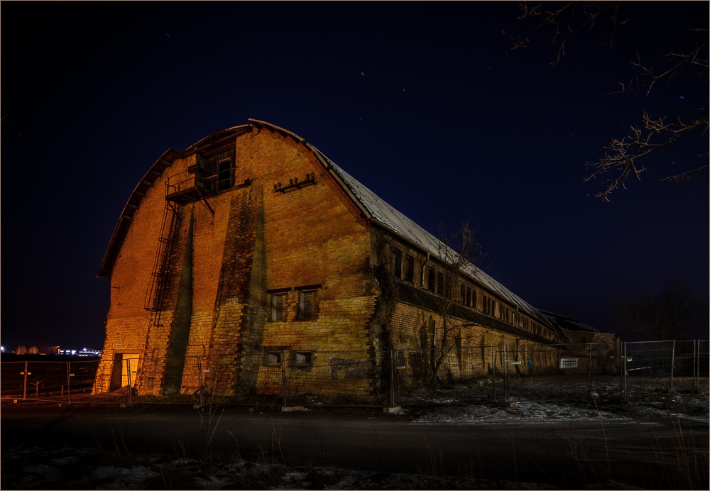 Die Zeppelinhalle des VEB Orbitaplast