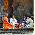 ...die Zeremonie im Angkor Wat Tempel...