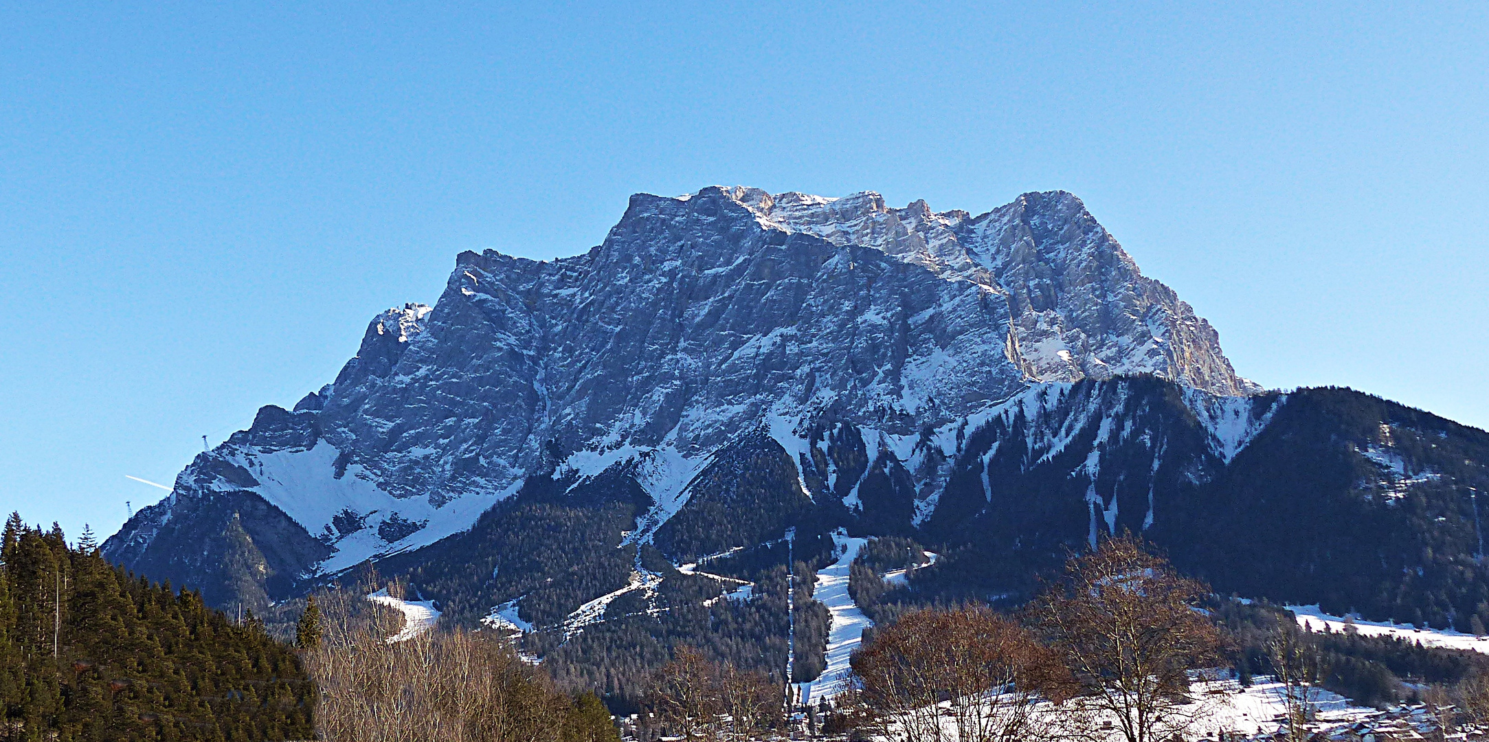 Die Zugspitze heute Mittag