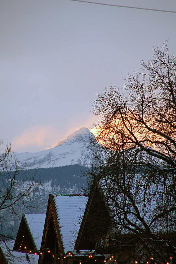 Die Zugspitze im Sonnenuntergang