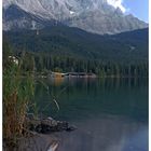 Die Zugspitze vom Eibsee aus gesehen