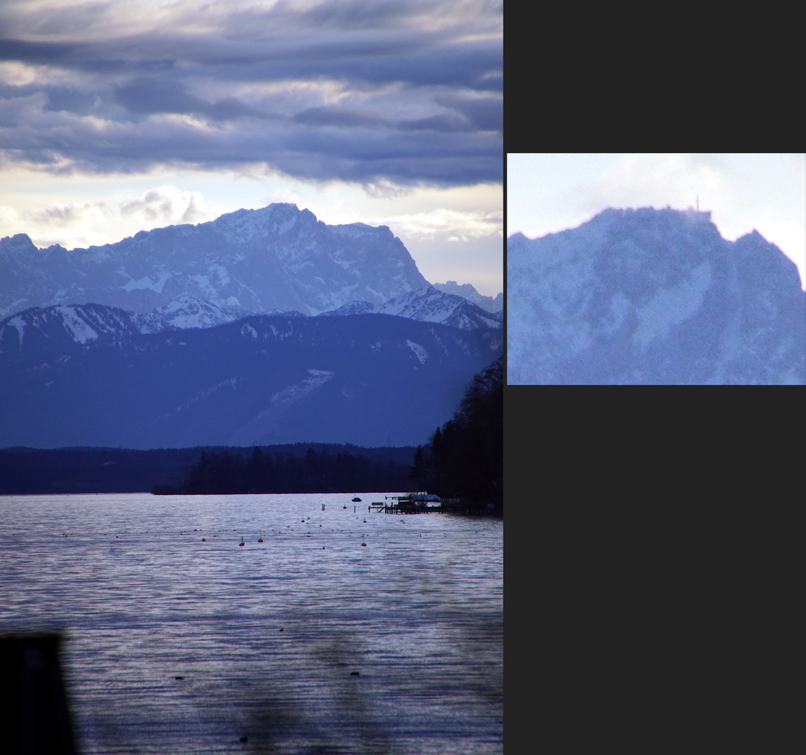 Die Zugspitze, von Starnberg aus gesehen