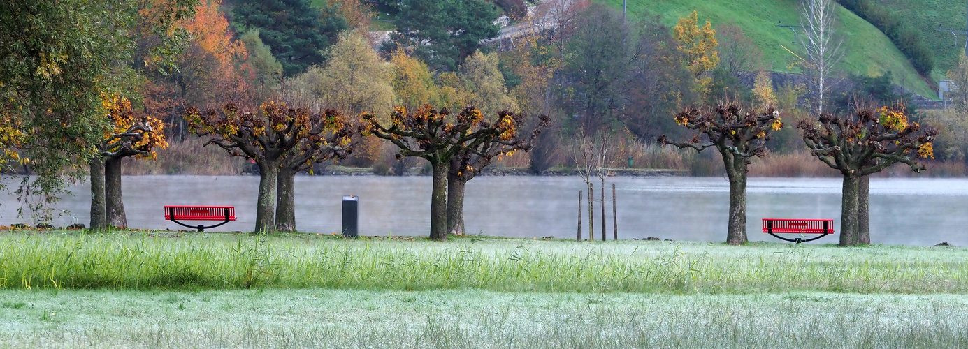 die zwei roten bänke