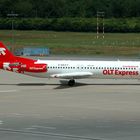 Die zweite OLT Fokker 100 zum Fußballcharter in CGN