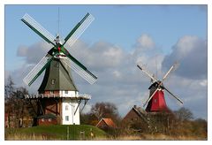 Die Zwillingsmühlen von Greetsiel ...