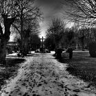 Dieburger Friedhof im Schneematsch