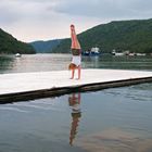 Dienstag ist Spiegeltag - Akrobatik am Limsfjord (Limski-Kanal, Kroatien/Istrien)