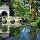 Dienstag ist Spiegeltag: Schloss Dyck, Blick auf die Barock-/Hochzeits-Brücke ...