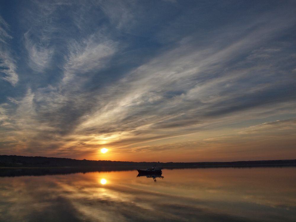 Dienstag ist Spiegeltag - Sonnenaufgang am Schwielowsee