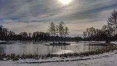 Dienstag ist Spiegeltag :Winter am Heidesee. 