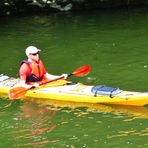 Dienstag-Spiegeltag-Paddelboot