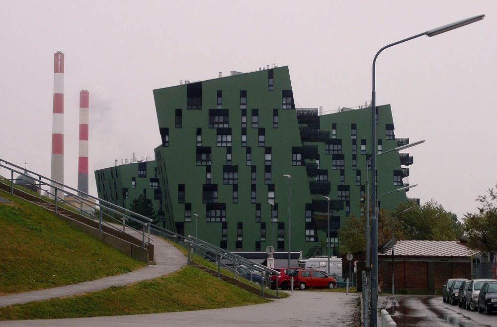 ... diese Architektur beim Gasometer in Wien