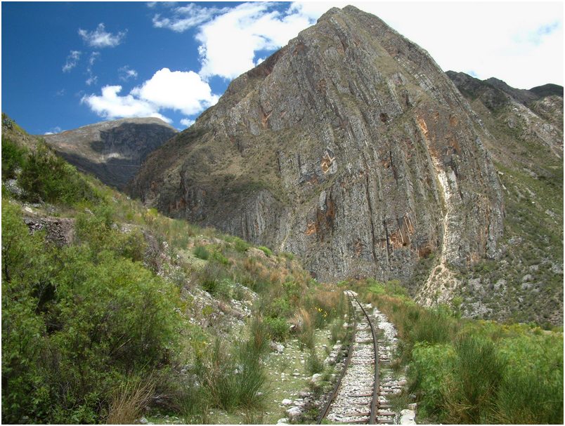 diese peruanischen Gleise werden noch täglich benützt..