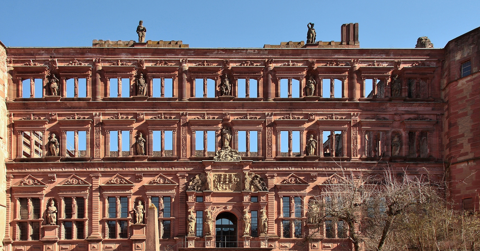 Diese prächtigen Schaufassade, sieht man am Ottheinrichsbau im...