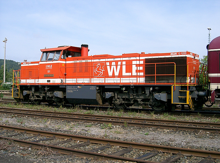 Diesellok 51 "Kreis Warendorf" der Westfälischen Landes-Eisenbahn