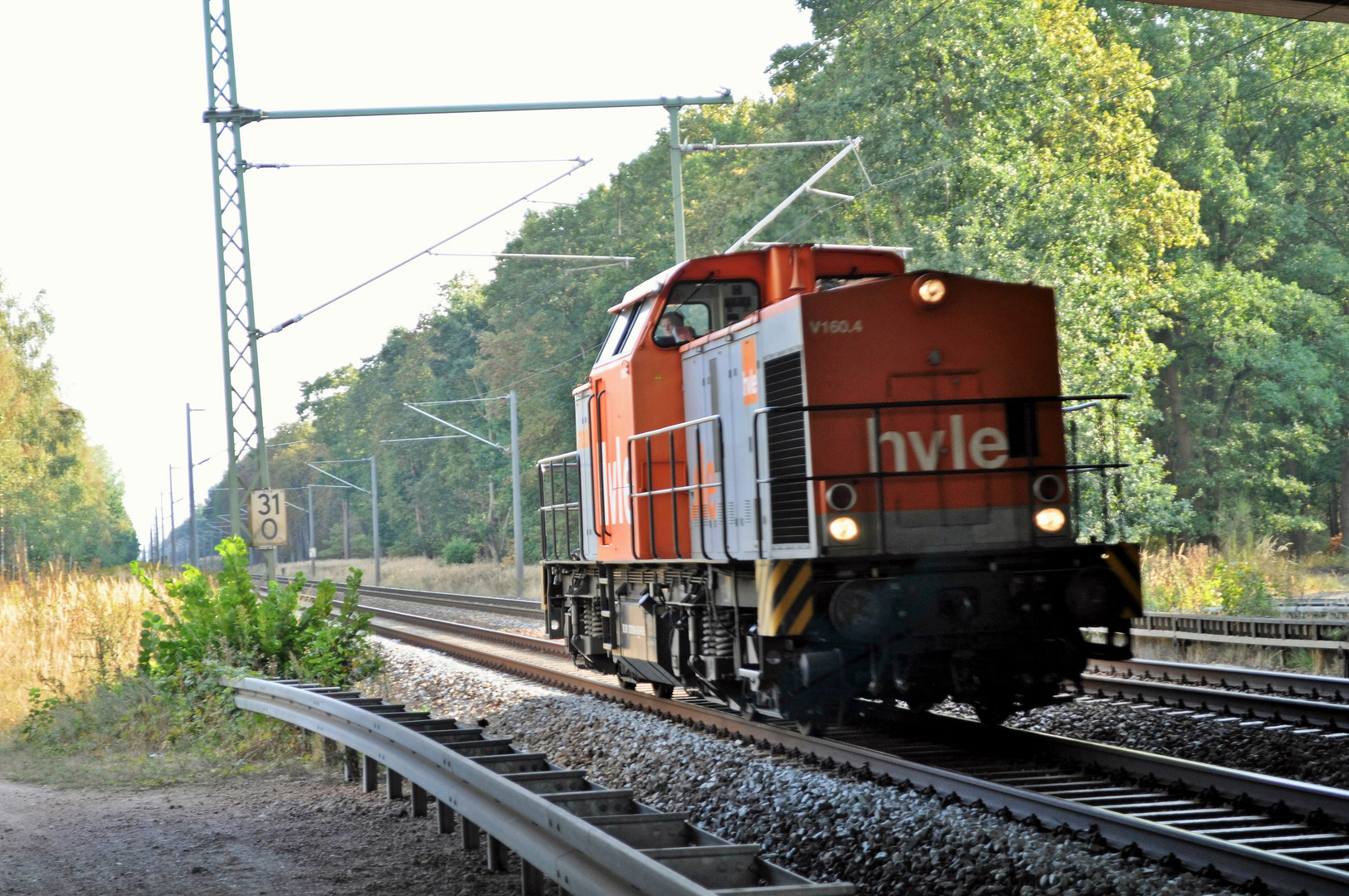 Diesellok V 160.4 der Privatbahn hvle