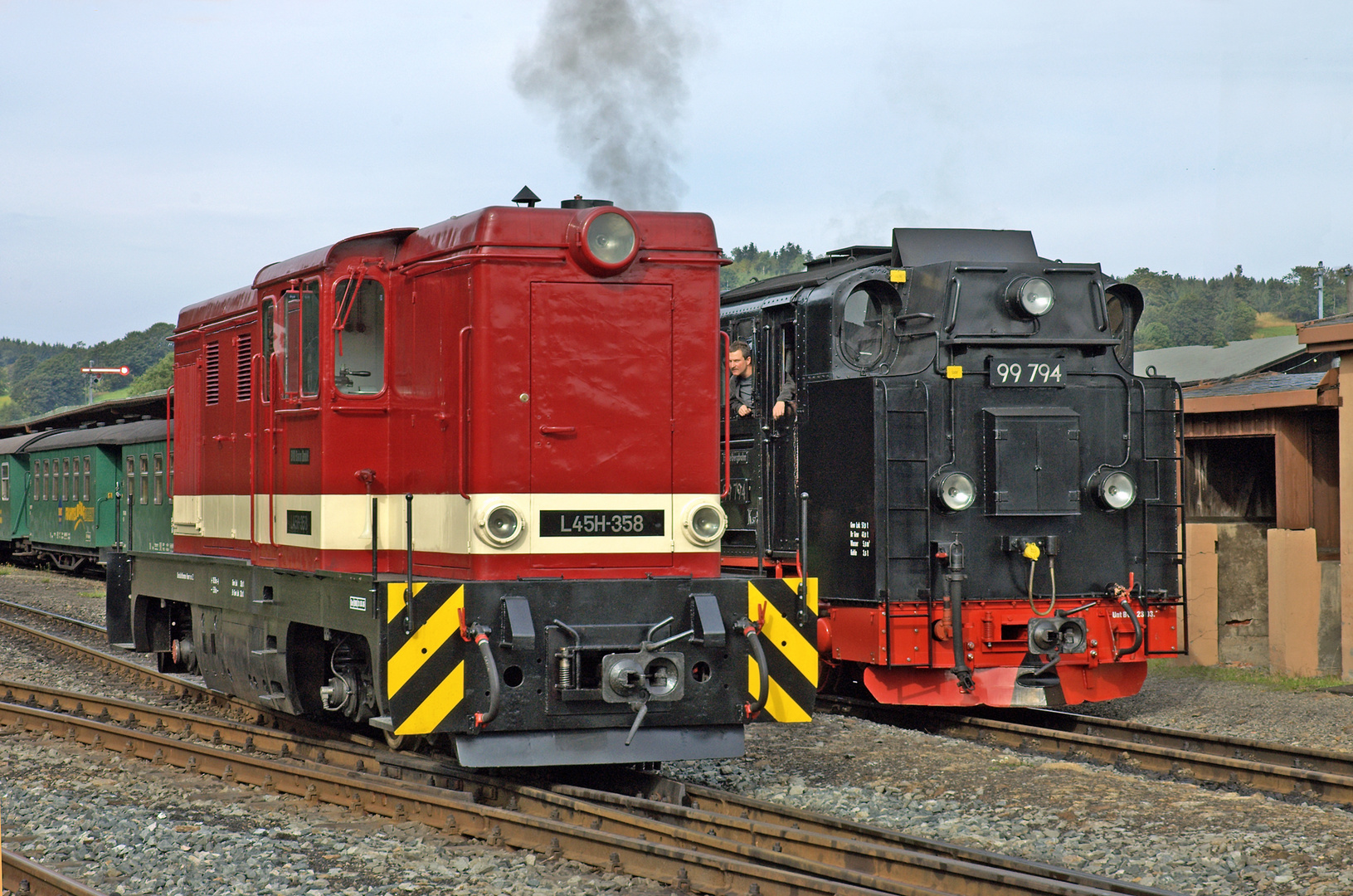 Diesellokomotive BR L45H-358 Cranzahl Sept.2006 