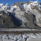 Dieser klassische  Gletscherblick vom Gornergrat in Zermatt ist von mir neubearbeitet...