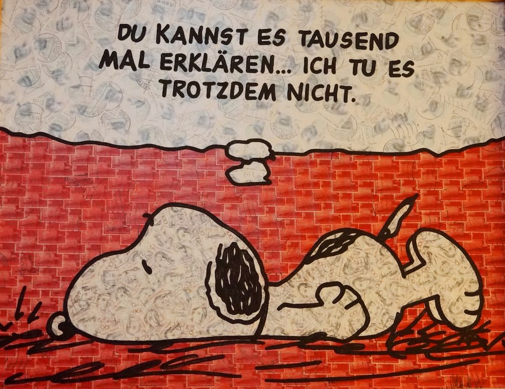 Dieser schöne Comic ist aus Briefmarken angefertigt ...