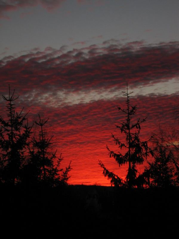 Dieser Sonnenuntergang ist vor unsrem Balkon