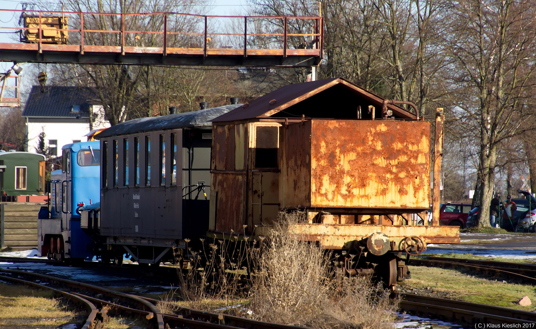 Dieser Spezizialwagen der Mansfelder Bergwerksbahn rostet ....