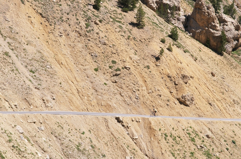 Dieses Bild hat meine liebe Frau 2 km vor dem Gipfel des gefürchteten Col d’Izoard gemacht