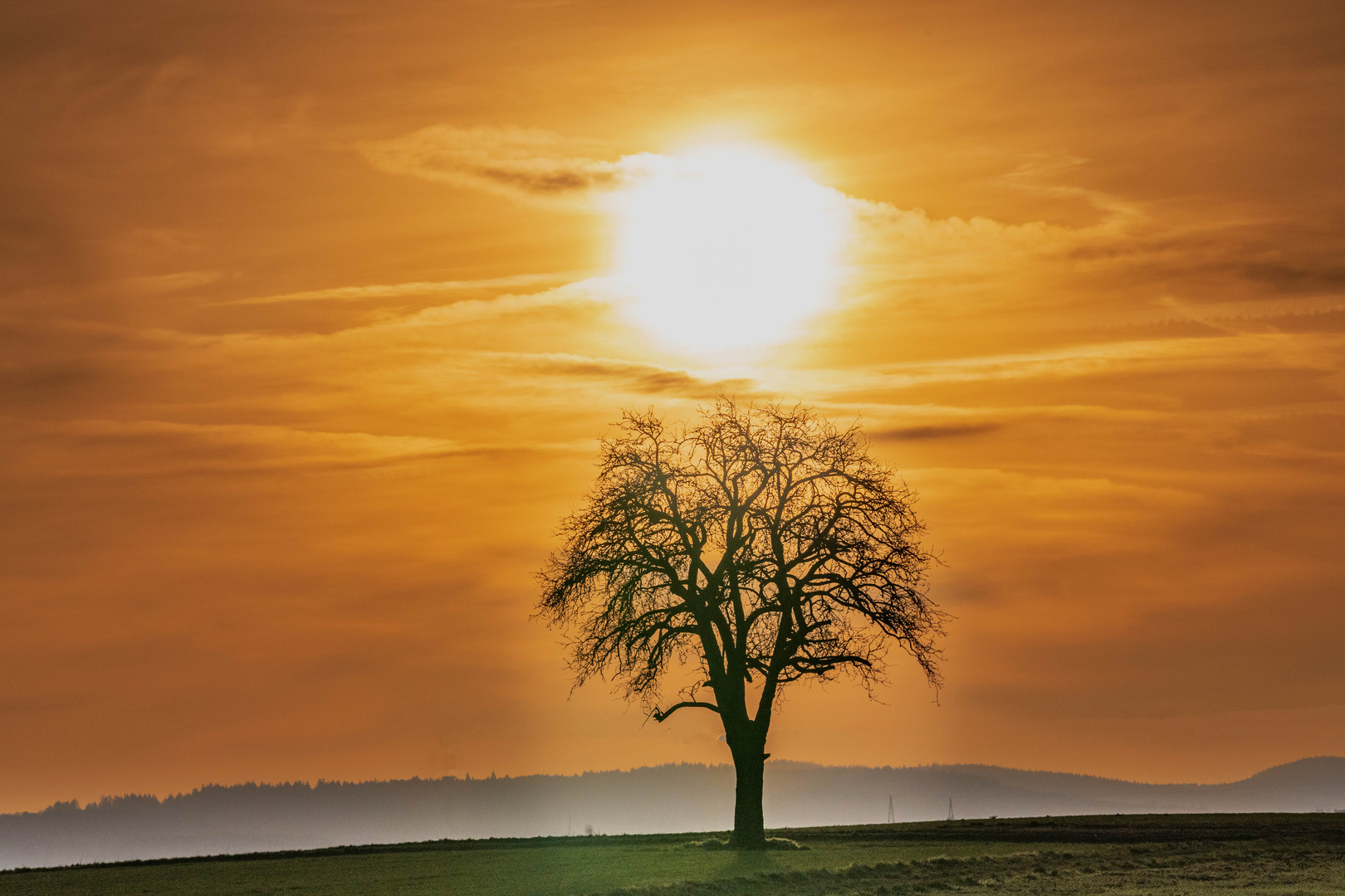 Diesiger Sonnenuntergang