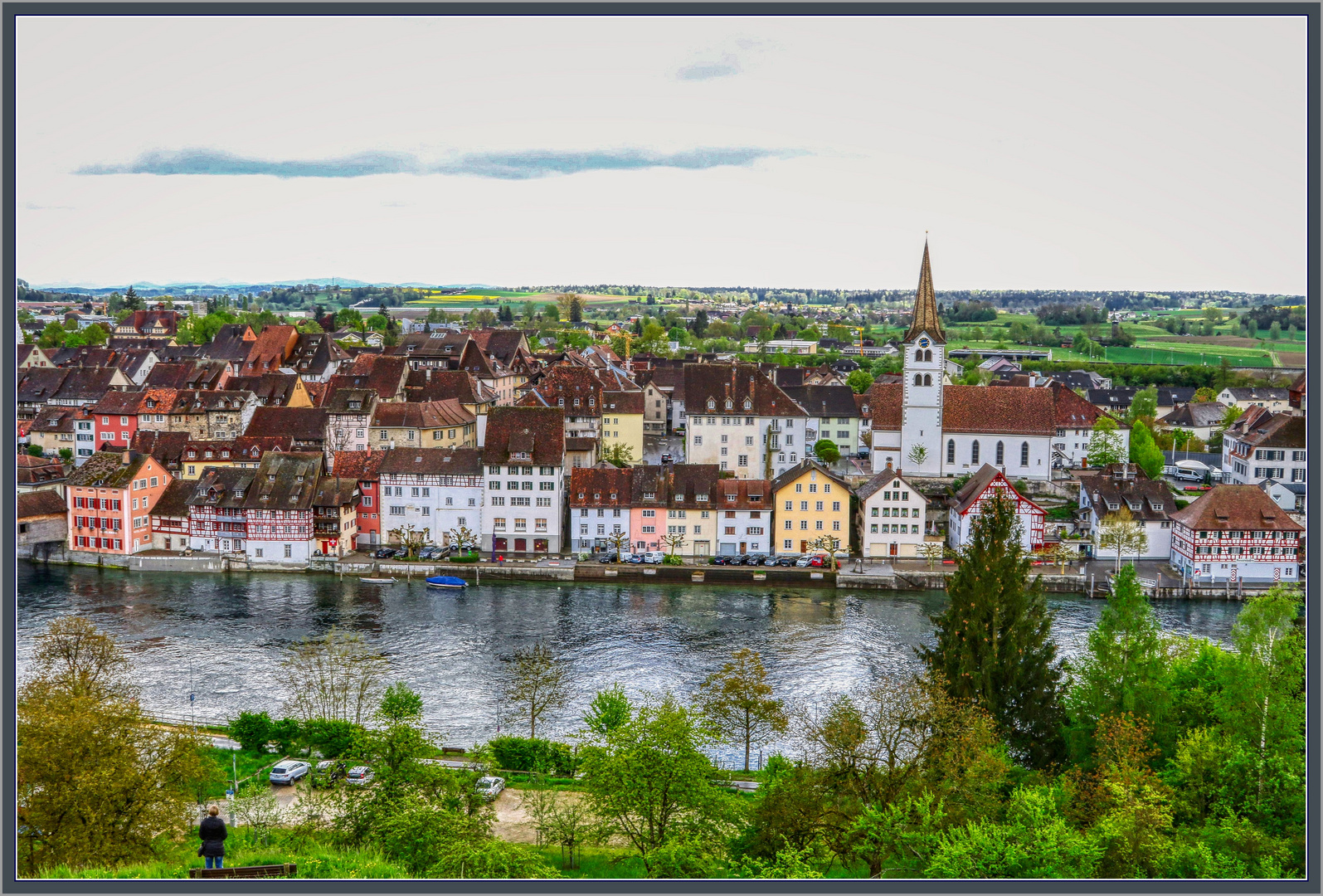 Diessenhofen TG Sicht aus Gailingen D regnerisch kalt 2019-04-28 038 ©