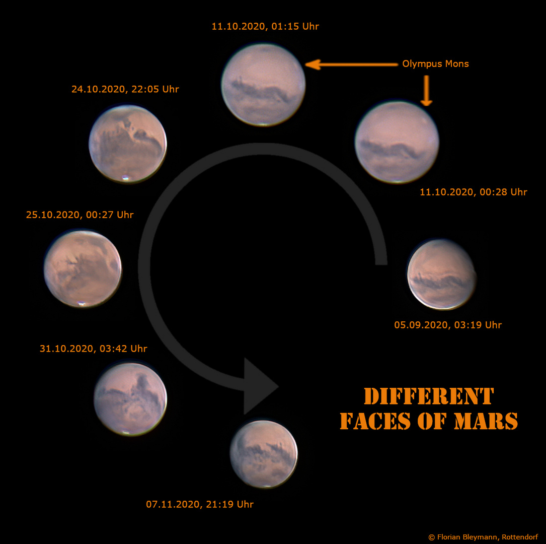 Different Faces of Mars - ein Planet mit vielen Gesichtern - Marsopposition 2020