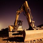 Digger at night