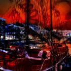 DIGITAL PAINTING : CROATIA - RIJEKA WITH PAST CURRENCY