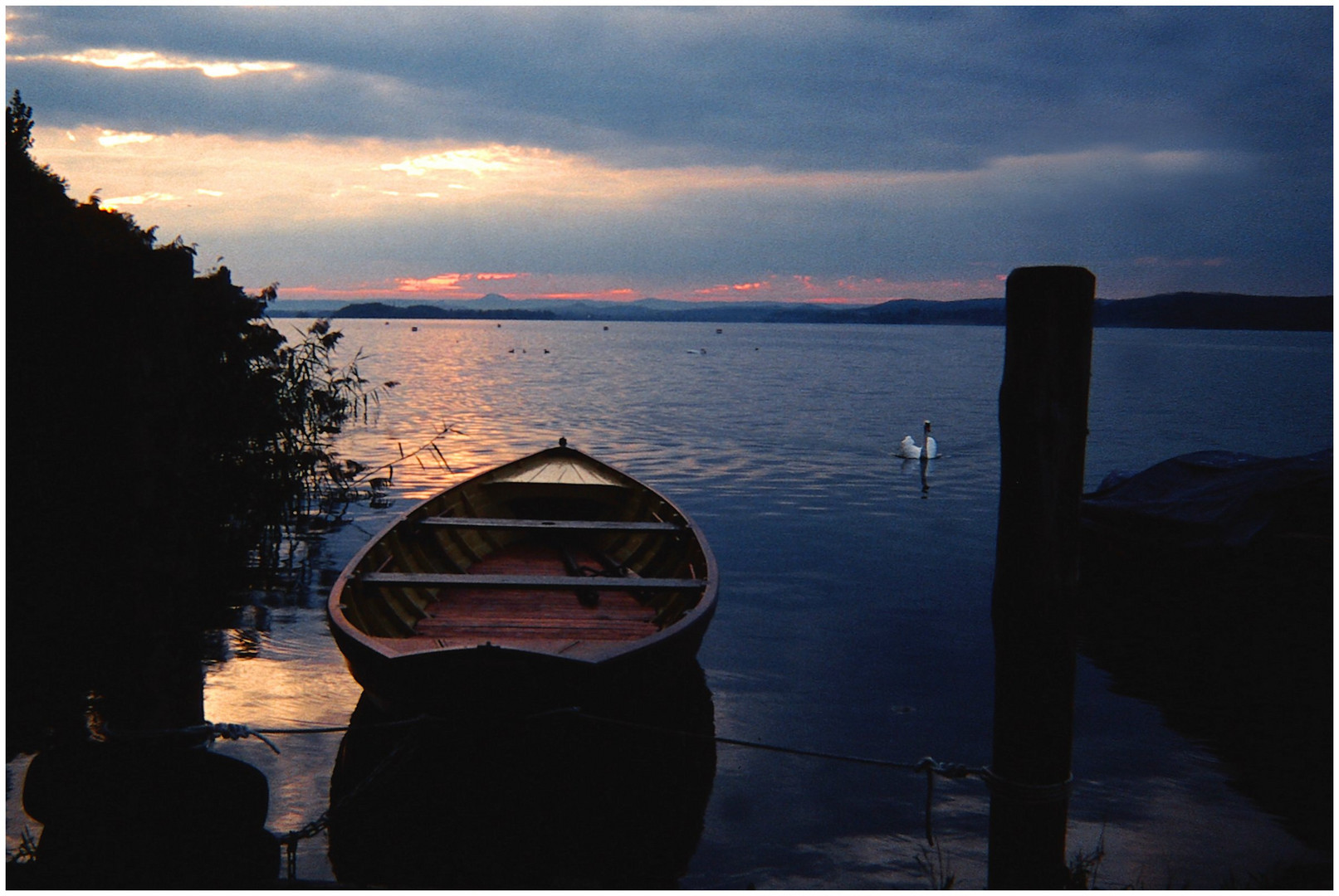 Digitalisiertes Dia -nicht gescannt- (6) Abendstimmung am Bodensee