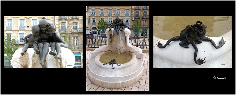 Dijon - Märchenbrunnen auf dem Stadtplatz