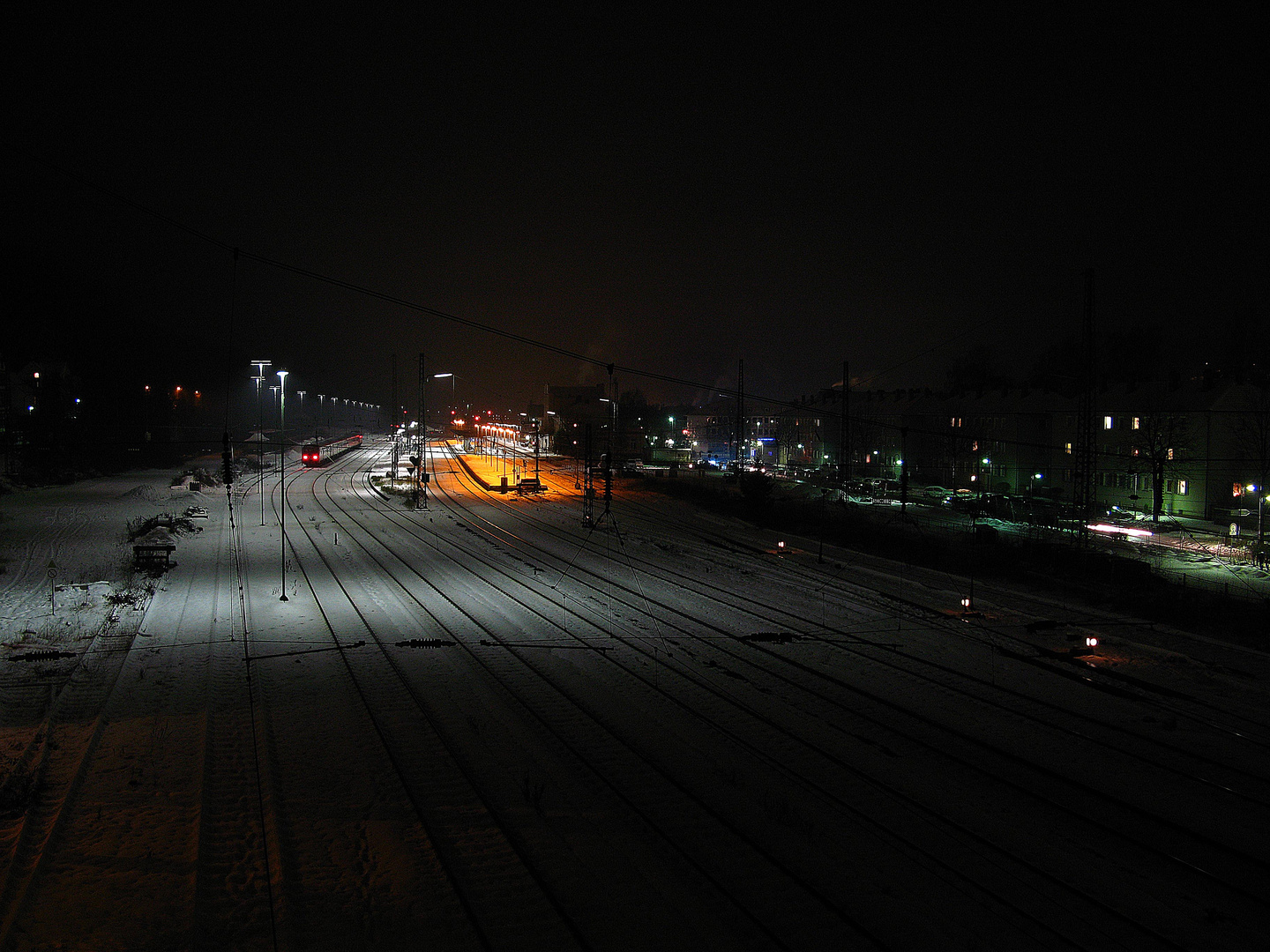 Dillenburger Bahnhof bei Nacht