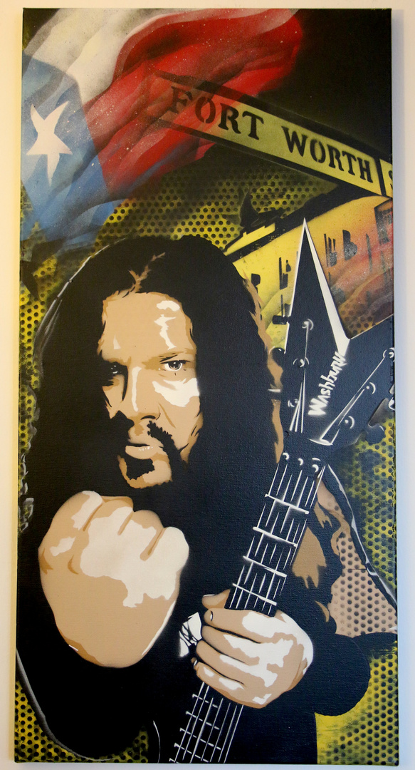 Dimebag Darrell graffiti art by Georg "Moodyloop" Dermouz