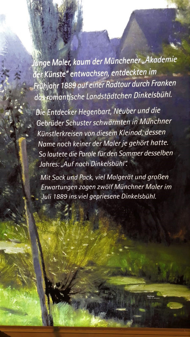 Dinkelsbühl :Münchner Maler entdeckten bereits 1889 Dinkelsbühl