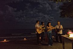 Dinner at the beach, Matahari beach resort