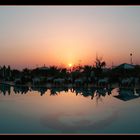 Dinner at the pool by sundown