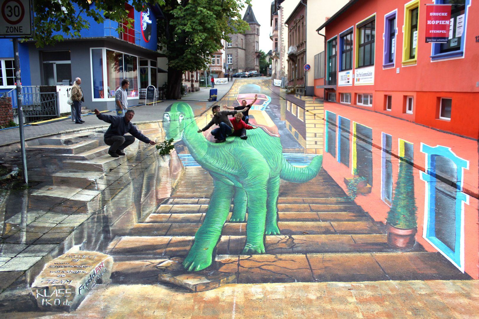 Dino in St Wendel, Saarland gesichtet