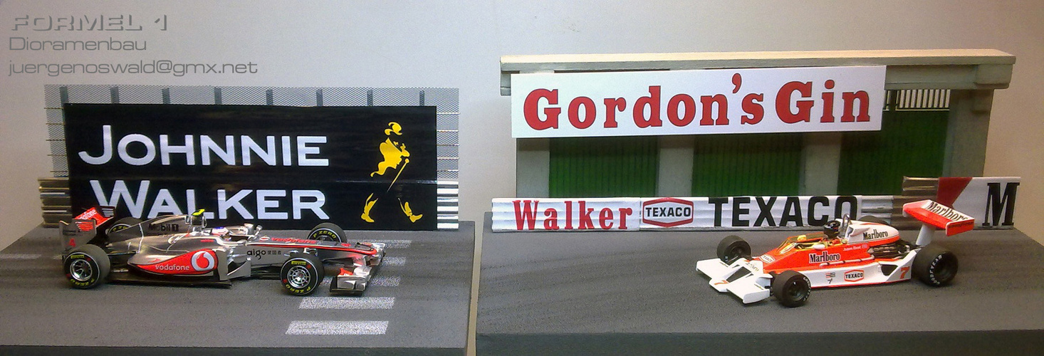 Diorama 1:43 Monaco 2011 und 1978 Johnnie Walker