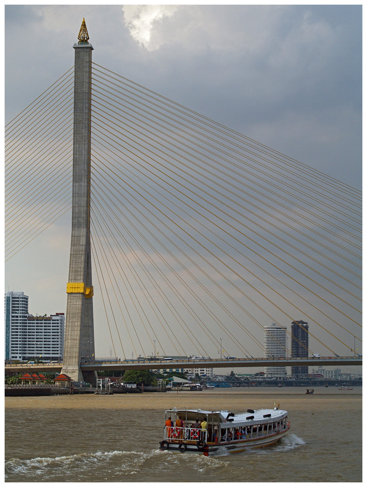 Dipangkorn Rasmijoti Bridge in Bangkok