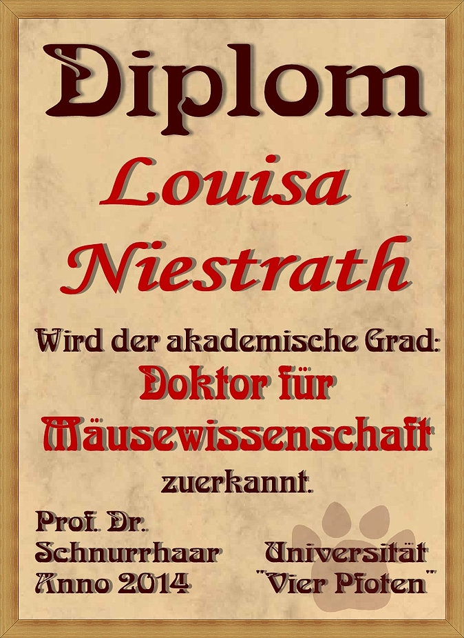 Diplom für Louisa